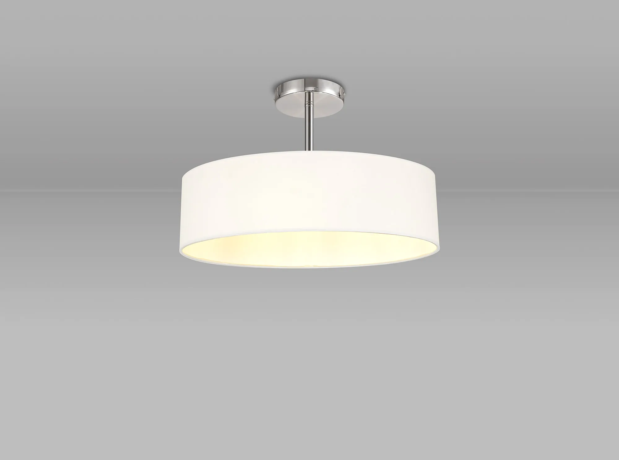 Baymont CH WH Ceiling Lights Deco Semi Flush Fittings